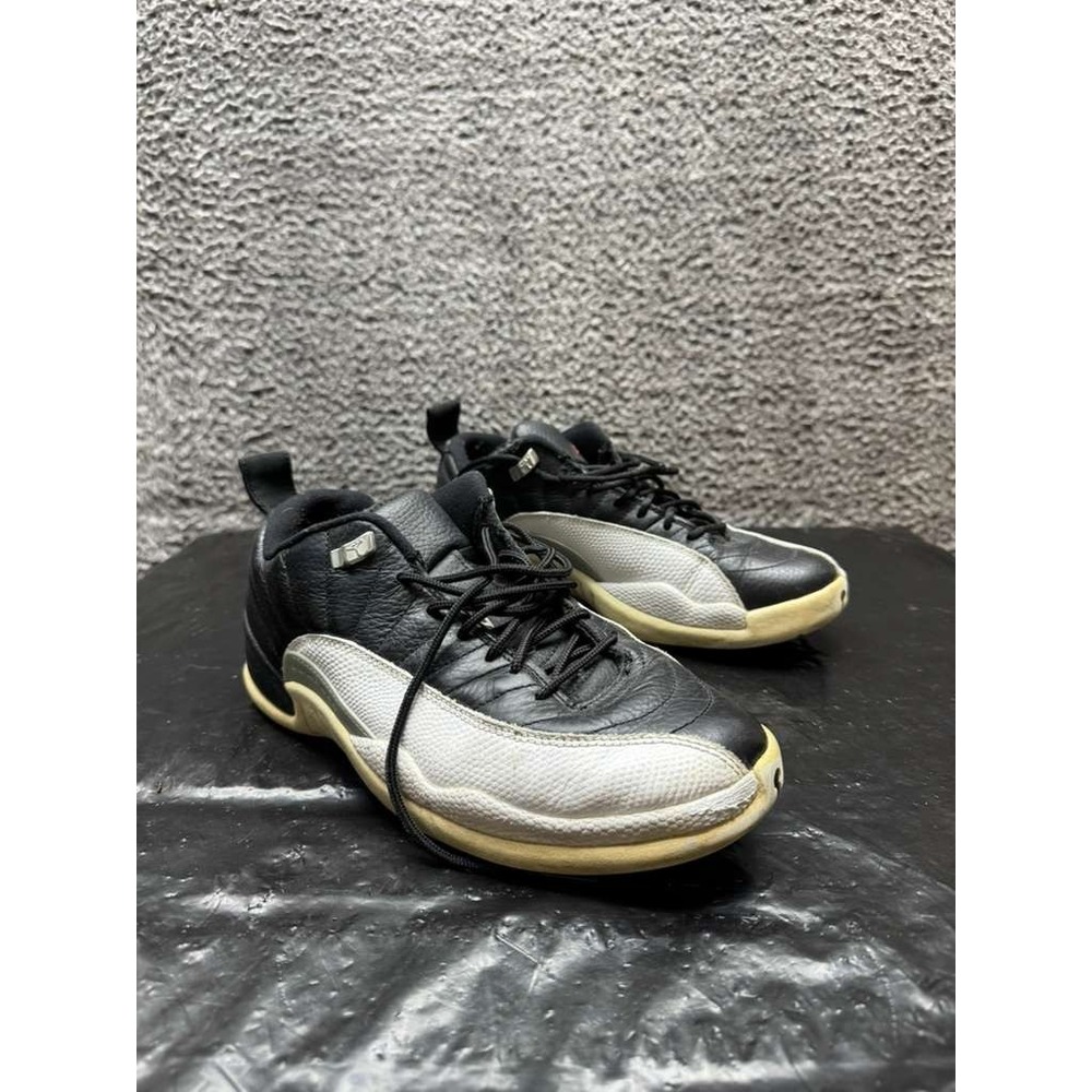 Jordan 12 Retro Low Playoffs Sneakers Black White 308317-004 Mens Size 8 US